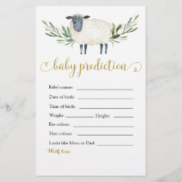 Sweet Little Lamb Greenery Baby Prediction