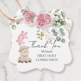 Sweet Little Lamb Greenery Erste Heilige Kommunion Geschenkanhänger