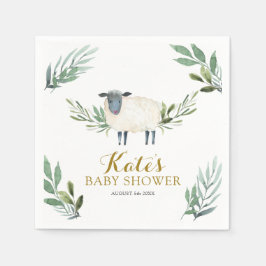 Sweet Little Lamb Grünpapier Napkin Serviette