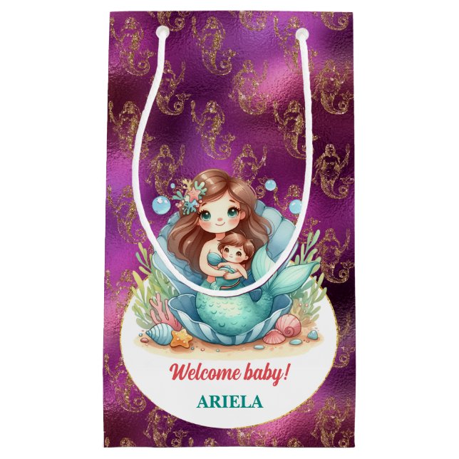 Sweet Little Mermaid Baby Kleine Geschenktüte (Vorderseite)