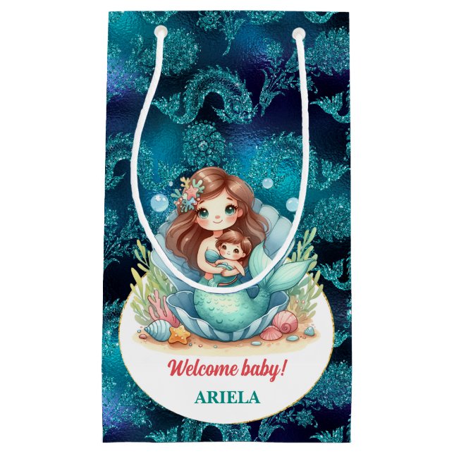 Sweet Little Mermaid Baby Kleine Geschenktüte (Vorderseite)