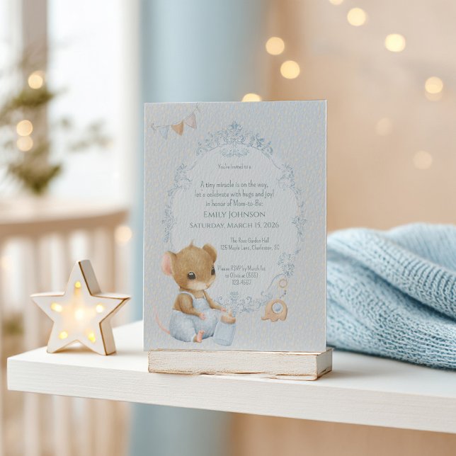 Sweet Little Mouse Baby Shower Invitation (Créateur téléchargé)