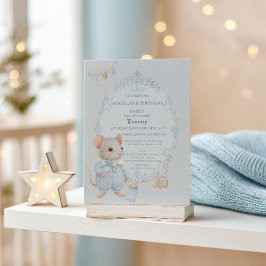 Sweet Little Mouse Birthday Invitation Einladung