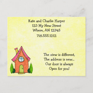 Sweet Little New Home Moving Cartes d'adresse