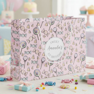Sweet Little One Candy Theme First Birthday Gefall Große Geschenktüte