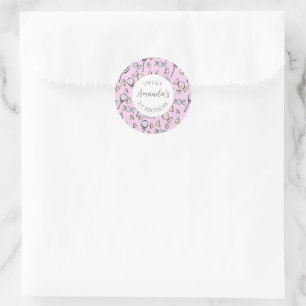 Sweet Little One Candy Theme Gefallen Tasche Runder Aufkleber