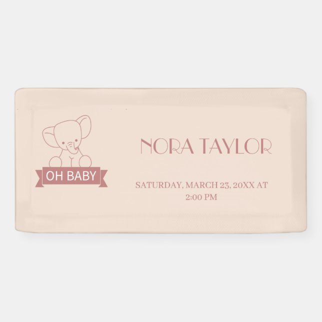 Sweet Little One on Way Banner (Horizontal)