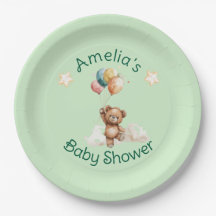 Sweet Little One on Way Green Baby Shower