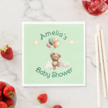Sweet Little One on Way Green Baby Shower