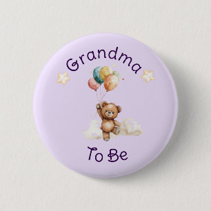 Sweet Little One on Way Lavender Baby Dusche Button