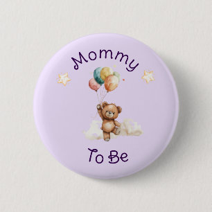 Sweet Little One on Way Lavender Baby Dusche Button