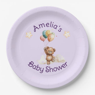 Sweet Little One on Way Lavender Baby Dusche Pappteller