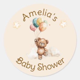 Sweet Little One on Way Neutral Baby Shower Runder Aufkleber