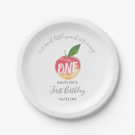 Sweet Little Peach 1. Geburtstag Pappteller