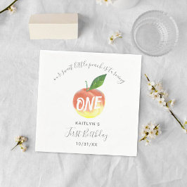 Sweet Little Peach 1. Geburtstag Serviette