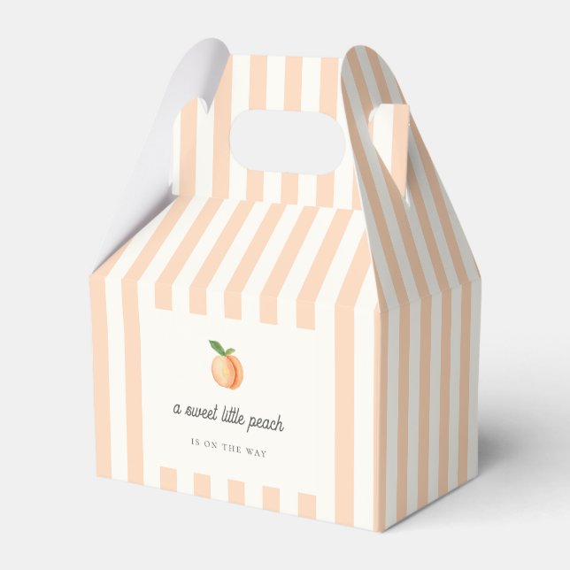 Sweet Little Peach Baby Dusche Geschenkschachtel (Vorderseite)