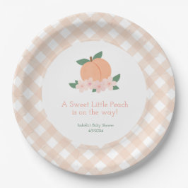 Sweet Little Peach Baby Dusche Pappteller