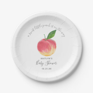 Sweet Little Peach Baby Dusche Pappteller