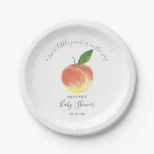 Sweet Little Peach Baby Dusche Pappteller