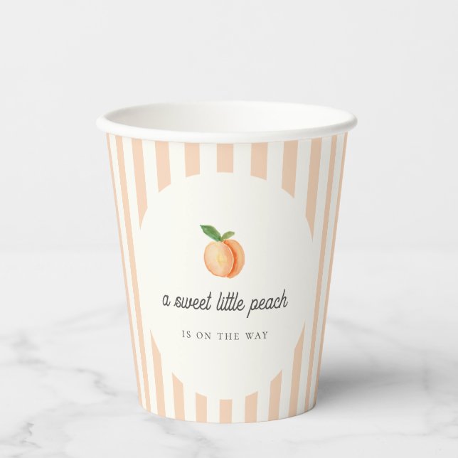 Sweet Little Peach Baby Duschpapier Tassen Pappbecher (Vorderseite)