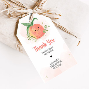 Sweet Little Peach Baby Duwer Fevor Tags Geschenkanhänger