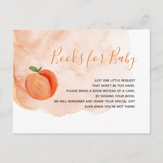 Sweet Little Peach Books for Baby Postkarte (Vorderseite)