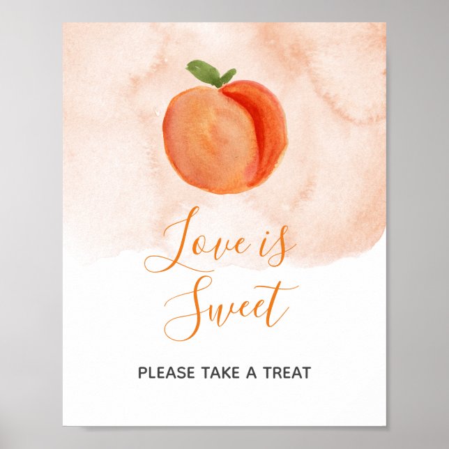 Sweet Little Peach Summer Liebe ist süß Poster (Vorne)