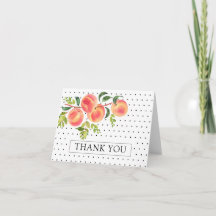 Sweet Little Peach Vielen Dank Note Card