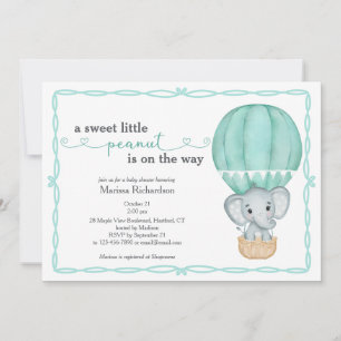 Sweet Little Peanut Gender Neutral Baby Dusche Einladung