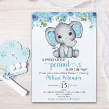 Sweet Little Peanut is on the way Baby shower Boy
