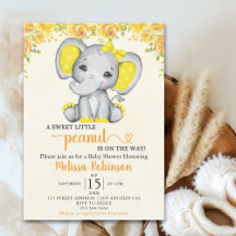 Sweet Little Peanut is on the way Baby shower Girl