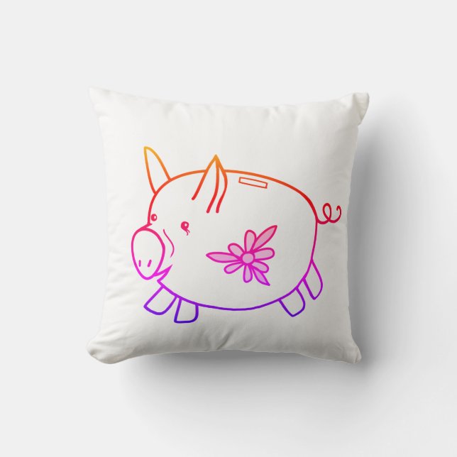 Sweet Little Piggy / Bank Kissen (Vorderseite)