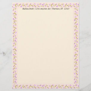 Sweet Little Pink Blume Briefbogen