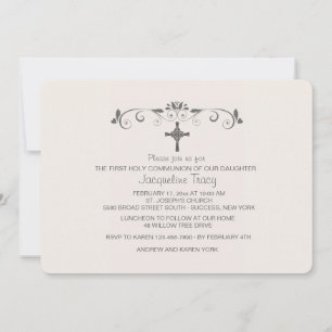 Sweet Little Pink Invitation religieuse