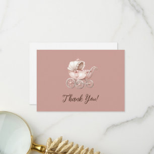 Sweet Little Princess Baby Dusche Personalisiert Dankeskarte