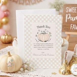 Sweet Little Pumpkin Baby Dusche Danke Karte