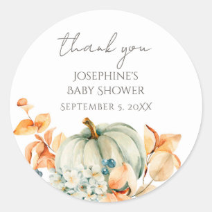 Sweet Little Pumpkin Baby Dusche Danke Label Runder Aufkleber