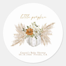 Sweet Little Pumpkin Baby Dusche Danke Runder Aufkleber