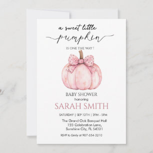 Sweet Little Pumpkin Baby Dusche Einladung