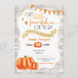 Sweet Little Pumpkin Baby Dusche Einladung