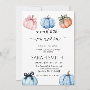 Sweet Little Pumpkin Baby Dusche Einladung