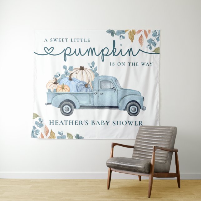 Sweet Little Pumpkin Baby Duschvorhang Wandteppich (Beispiel (Horizontal))