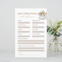 Sweet Little Pumpkin Baby Shower Card