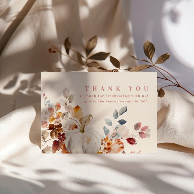 Sweet Little Pumpkin Baby Shower Dankeskarte (Von Creator hochgeladen)