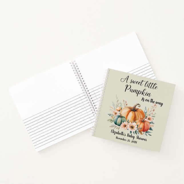 Sweet Little Pumpkin Design - Geeignet für Baby Sh Notizbuch (Innenseite)