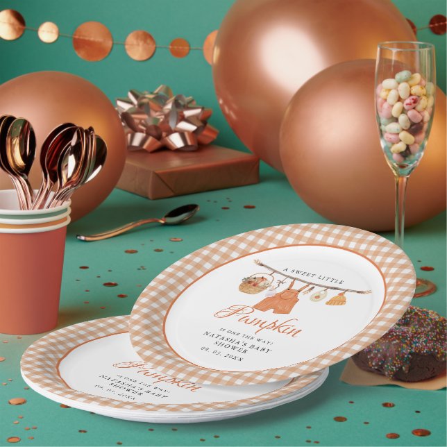 Sweet Little Pumpkin Fall Babydusche Pappteller (Multi)