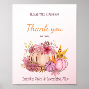 Sweet Little Pumpkin Fall Farm Pink Leckerei Sigh Poster