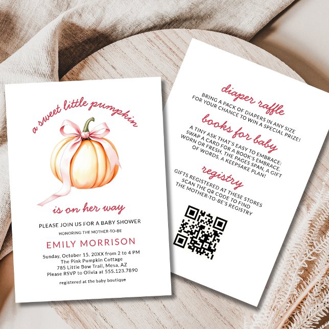 Sweet Little Pumpkin Girl All in One Baby Dusche Einladung (Von Creator hochgeladen)