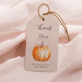 Sweet Little Pumpkin Girl Baby Shower Geschenkanhänger