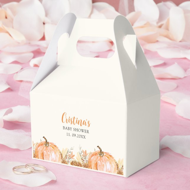 Sweet Little Pumpkin is on her Way, Baby Shower Geschenkschachtel (Hochzeit)